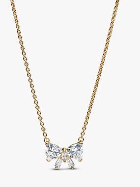 Pandora Sparkling Bow Necklace